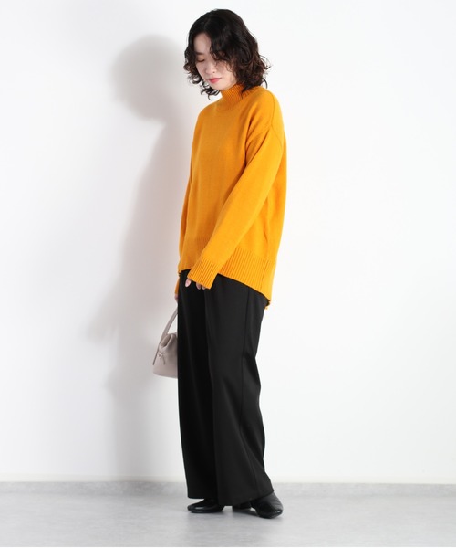 cepo（セポ）の「バックリンキング ハイネックニット（ニット/セーター・レディース・オフホワイト/オレンジ/パープル/ライム/ブラウン・M）」の8枚目の写真