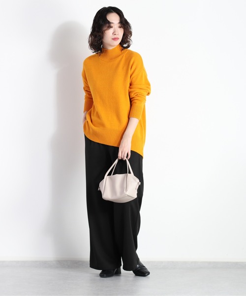 cepo（セポ）の「バックリンキング ハイネックニット（ニット/セーター・レディース・オフホワイト/オレンジ/パープル/ライム/ブラウン・M）」の10枚目の写真