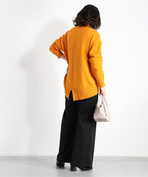 cepo（セポ）の「バックリンキング ハイネックニット（ニット/セーター・レディース・オフホワイト/オレンジ/パープル/ライム/ブラウン・M）」の11枚目の写真