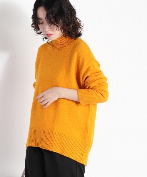 cepo（セポ）の「バックリンキング ハイネックニット（ニット/セーター・レディース・オフホワイト/オレンジ/パープル/ライム/ブラウン・M）」の6枚目の写真