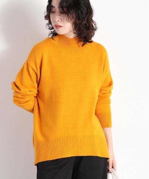 cepo（セポ）の「バックリンキング ハイネックニット（ニット/セーター・レディース・オフホワイト/オレンジ/パープル/ライム/ブラウン・M）」の7枚目の写真