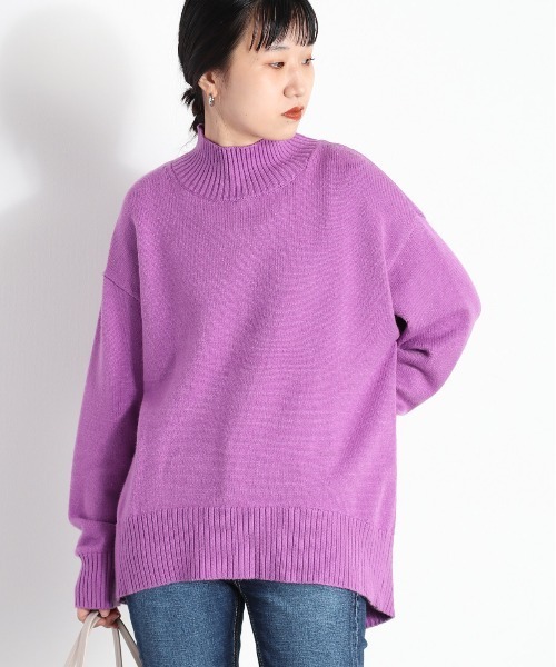 cepo（セポ）の「バックリンキング ハイネックニット（ニット/セーター・レディース・オフホワイト/オレンジ/パープル/ライム/ブラウン・M）」の20枚目の写真