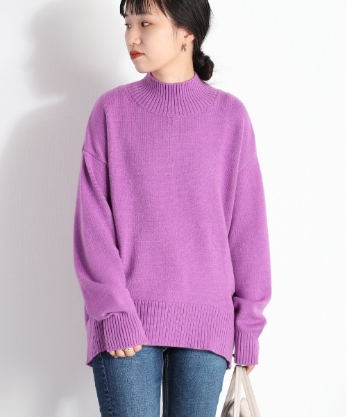 cepo（セポ）の「バックリンキング ハイネックニット（ニット/セーター・レディース・オフホワイト/オレンジ/パープル/ライム/ブラウン・M）」の19枚目の写真