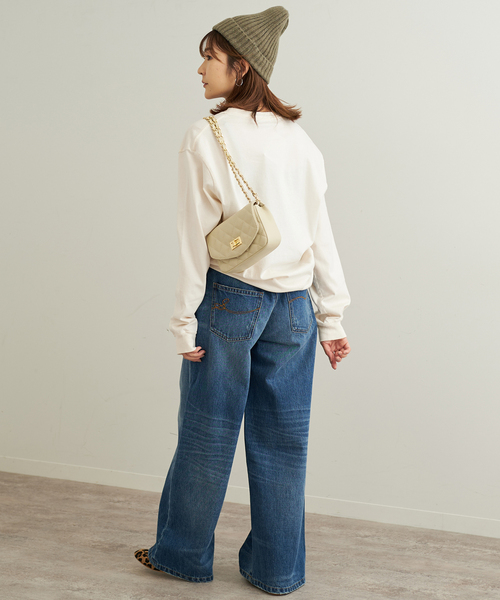 SLOBE IENA（スローブイエナ）の「GARE DU NORDロンTEE（Tシャツ/カットソー・レディース・ベージュ/アイボリー/ネイビー・FREE）」の8枚目の写真