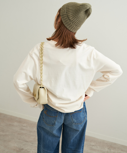 SLOBE IENA（スローブイエナ）の「GARE DU NORDロンTEE（Tシャツ/カットソー・レディース・ベージュ/アイボリー/ネイビー・FREE）」の11枚目の写真