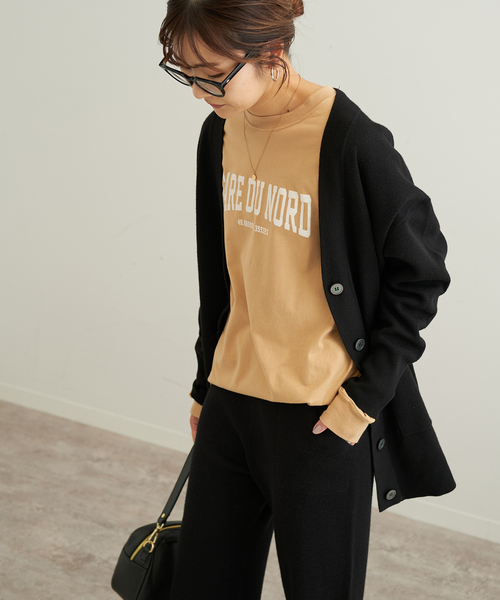 SLOBE IENA（スローブイエナ）の「GARE DU NORDロンTEE（Tシャツ/カットソー・レディース・ベージュ/アイボリー/ネイビー・FREE）」の21枚目の写真