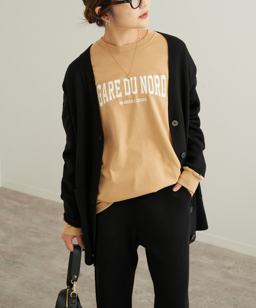 SLOBE IENA（スローブイエナ）の「GARE DU NORDロンTEE（Tシャツ/カットソー・レディース・ベージュ/アイボリー/ネイビー・FREE）」の22枚目の写真