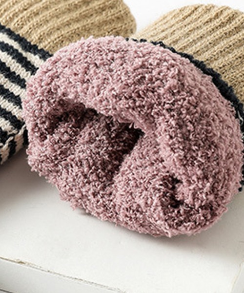 NEIGHBORHOOD. 22aw ボーダー柄手袋 M セール】レディース 【スマホ対応】ボーダー柄切り替え手袋（手袋