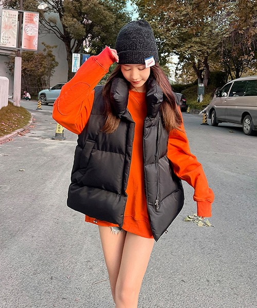 EPICKS(エピックス)の「中綿ベスト(ダウンベスト・レディース・ベージュ/ホワイト/ブラック・L/XX-LARGE/M/XL)」の4枚目の写真