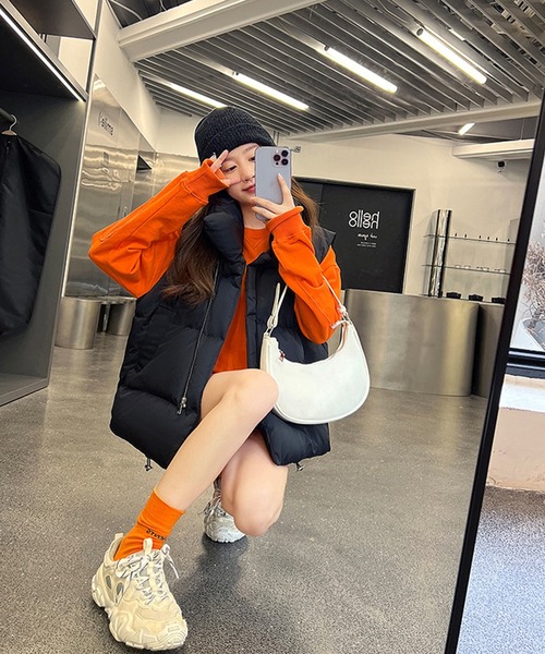 EPICKS(エピックス)の「中綿ベスト(ダウンベスト・レディース・ベージュ/ホワイト/ブラック・L/XX-LARGE/M/XL)」の15枚目の写真