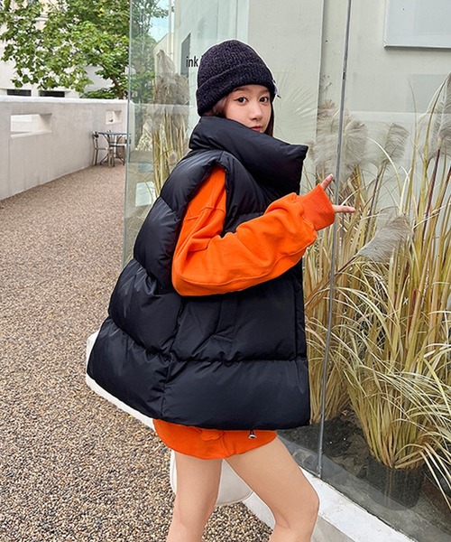 EPICKS(エピックス)の「中綿ベスト(ダウンベスト・レディース・ベージュ/ホワイト/ブラック・L/XX-LARGE/M/XL)」の9枚目の写真