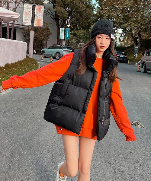 EPICKS(エピックス)の「中綿ベスト(ダウンベスト・レディース・ベージュ/ホワイト/ブラック・L/XX-LARGE/M/XL)」の7枚目の写真