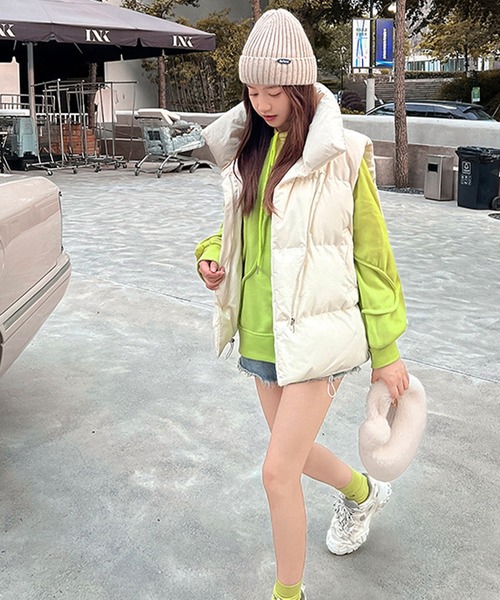 EPICKS(エピックス)の「中綿ベスト(ダウンベスト・レディース・ベージュ/ホワイト/ブラック・L/XX-LARGE/M/XL)」の16枚目の写真