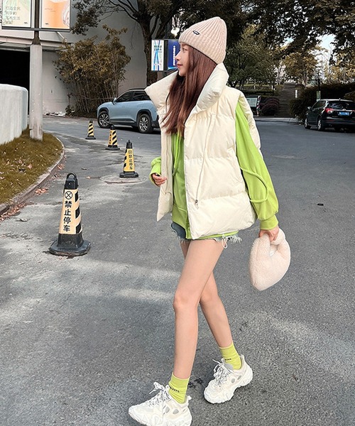 EPICKS(エピックス)の「中綿ベスト(ダウンベスト・レディース・ベージュ/ホワイト/ブラック・L/XX-LARGE/M/XL)」の21枚目の写真