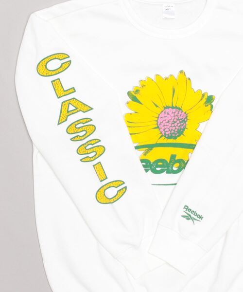Reebok(リーボック)の「グラフィック クルーネック スウェットシャツ / CL 90s CREW (white)(スウェット・メンズ・ホワイト/ブラック・J/L/J/M/J/XO/J/O/XXX-LARGE/X-LARGE/SMALL/MEDIUM/XX-LARGE/LARGE/X-SMALL)」の4枚目の写真
