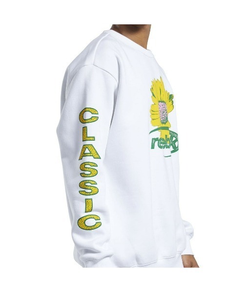 Reebok(リーボック)の「グラフィック クルーネック スウェットシャツ / CL 90s CREW (white)(スウェット・メンズ・ホワイト/ブラック・J/L/J/M/J/XO/J/O/XXX-LARGE/X-LARGE/SMALL/MEDIUM/XX-LARGE/LARGE/X-SMALL)」の10枚目の写真
