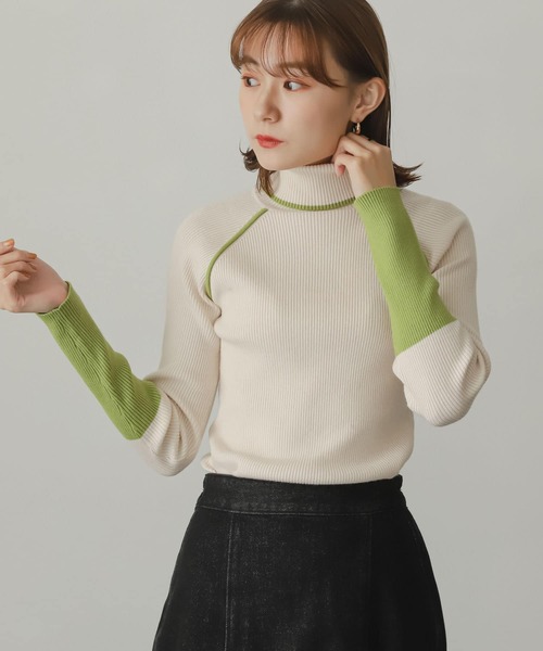 SENSE OF PLACE by URBAN RESEARCH（センスオブプレイスバイアーバンリサーチ）の「ストレッチリブタートルネックセーター（ニット/セーター・レディース・ホワイト系その他/ブラウン系その他/グレー系その他/ブラック系その他・ONE）」の14枚目の写真