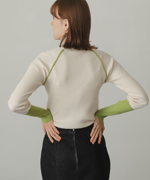 SENSE OF PLACE by URBAN RESEARCH（センスオブプレイスバイアーバンリサーチ）の「ストレッチリブタートルネックセーター（ニット/セーター・レディース・ホワイト系その他/ブラウン系その他/グレー系その他/ブラック系その他・ONE）」の10枚目の写真