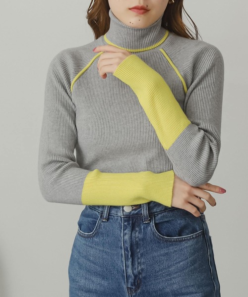 SENSE OF PLACE by URBAN RESEARCH（センスオブプレイスバイアーバンリサーチ）の「ストレッチリブタートルネックセーター（ニット/セーター・レディース・ホワイト系その他/ブラウン系その他/グレー系その他/ブラック系その他・ONE）」の12枚目の写真