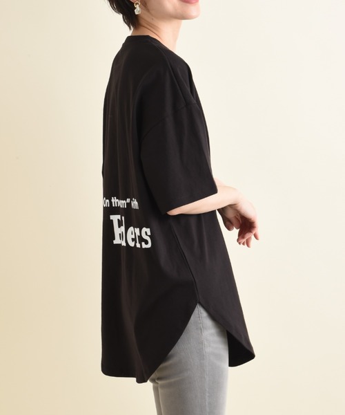 Lee(リー)の「【LEE】ROUNDHEM H/S TEE(Tシャツ/カットソー・レディース・ブラック/ホワイト・FREE)」の5枚目の写真
