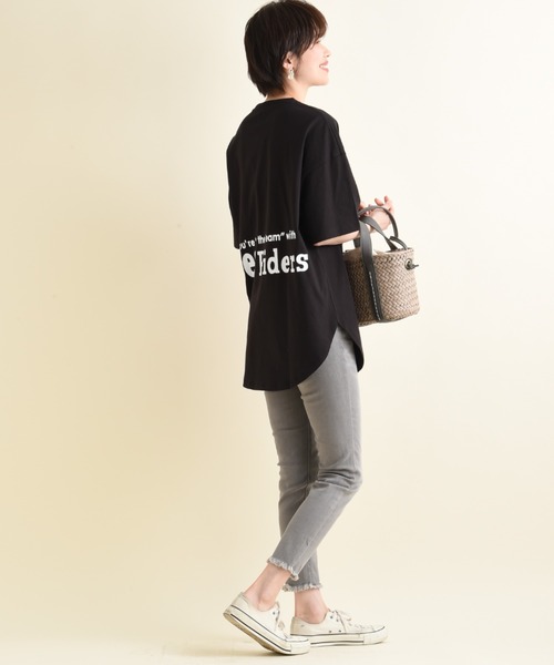 Lee(リー)の「【LEE】ROUNDHEM H/S TEE(Tシャツ/カットソー・レディース・ブラック/ホワイト・FREE)」の12枚目の写真