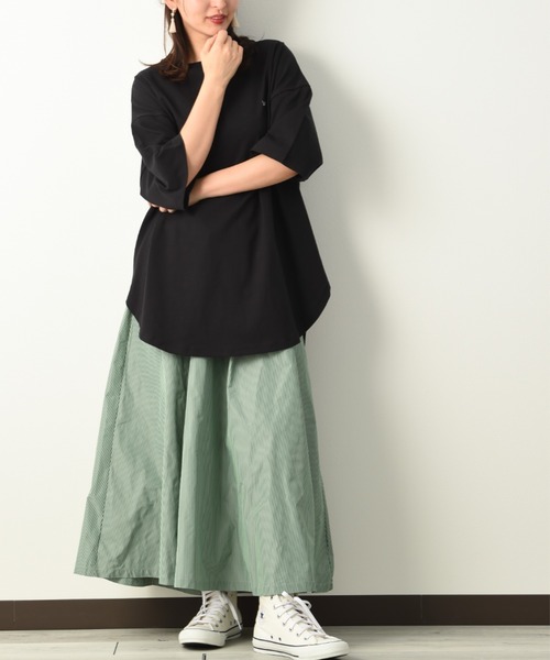 Lee(リー)の「【LEE】ROUNDHEM H/S TEE(Tシャツ/カットソー・レディース・ブラック/ホワイト・FREE)」の20枚目の写真