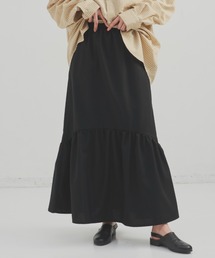 ラウンドヘムティアード切り替えスカート