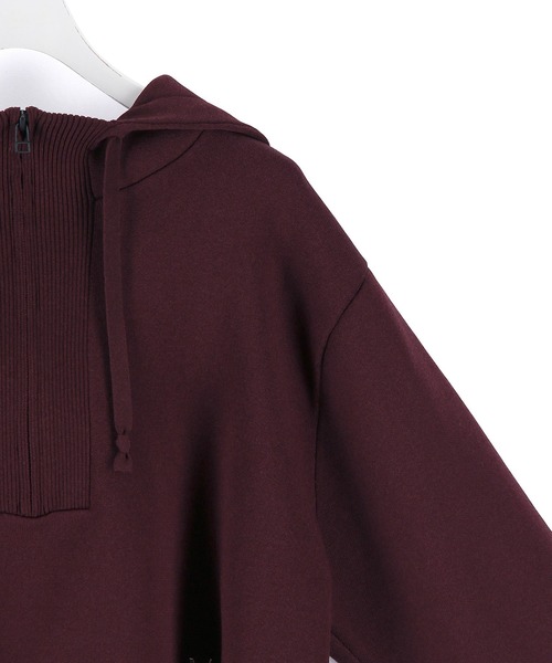 venit(ヴェニット)の「【venit】DOUBLE FACE KNIT FOODIE(パーカー・レディース・イエロー/ダークブラウン・38)」の12枚目の写真