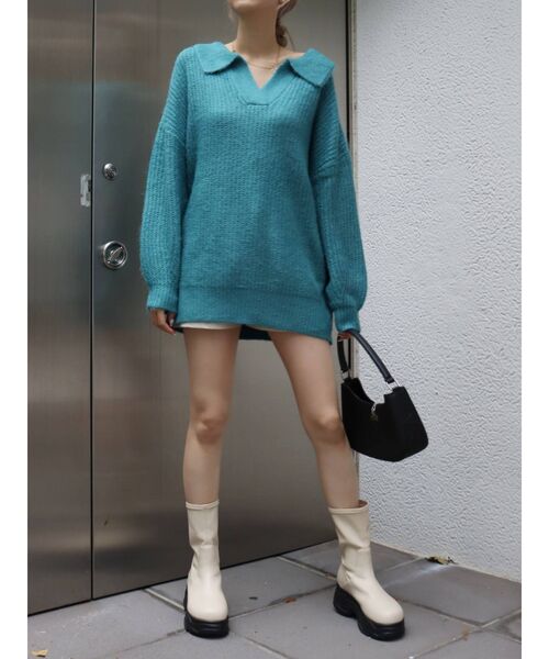 EVRIS（エヴリス）の「フェイクレザーショートパンツ（その他パンツ・レディース・ブラック/アイボリー・MEDIUM/SMALL）」の13枚目の写真