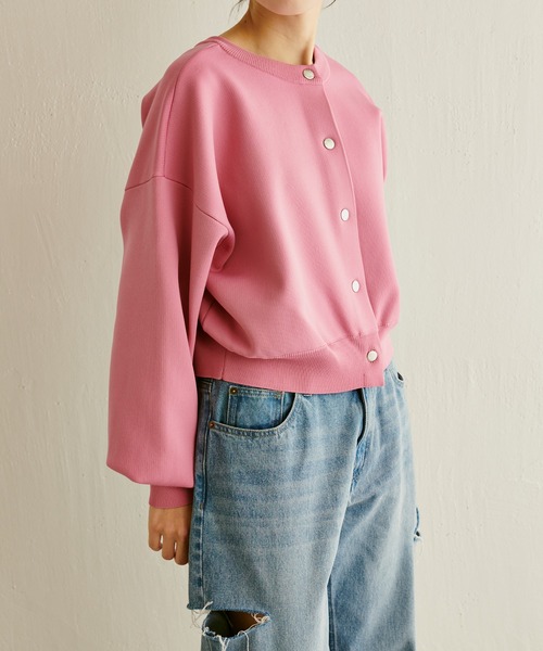 COLLAGE GALLARDAGALANTE(コラージュガリャルダガランテ)の「クロップド3WAYカーデ(カーディガン/ボレロ・レディース・ピンク/ホワイト・FREE)」の7枚目の写真
