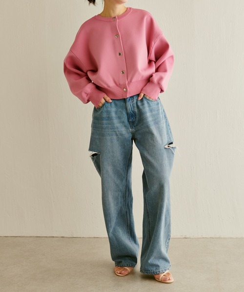 COLLAGE GALLARDAGALANTE(コラージュガリャルダガランテ)の「クロップド3WAYカーデ(カーディガン/ボレロ・レディース・ピンク/ホワイト・FREE)」の9枚目の写真