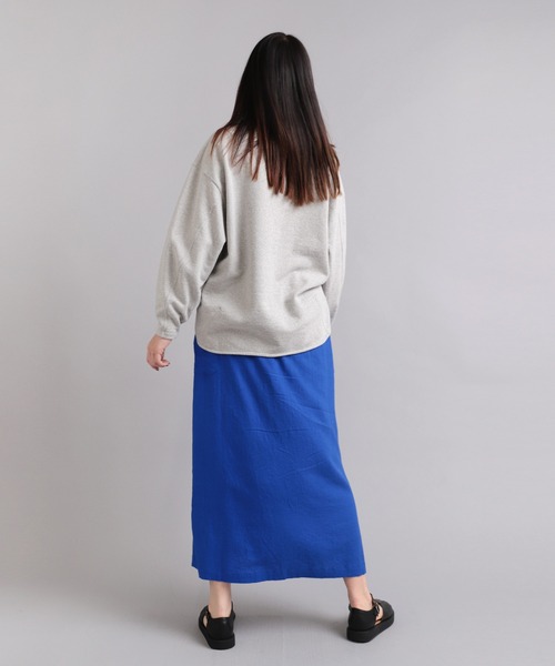 RNA-N（アールエヌエーエヌ）の「M1996 反毛オーガニック裏毛プルオーバー（スウェット・レディース・杢グレー/インディゴブルー/ブルー・MEDIUM）」の10枚目の写真