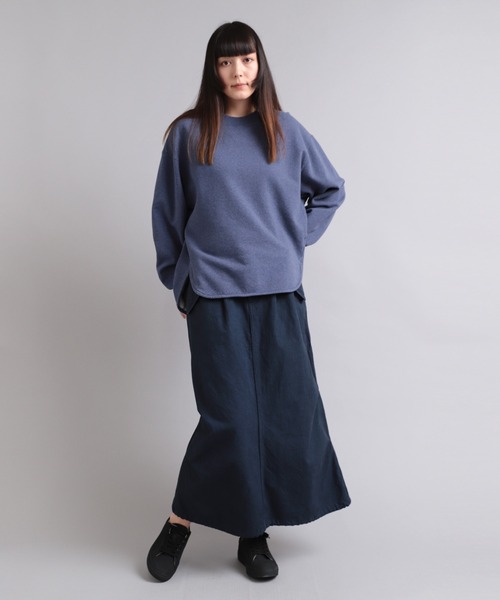 RNA-N（アールエヌエーエヌ）の「M1996 反毛オーガニック裏毛プルオーバー（スウェット・レディース・杢グレー/インディゴブルー/ブルー・MEDIUM）」の13枚目の写真