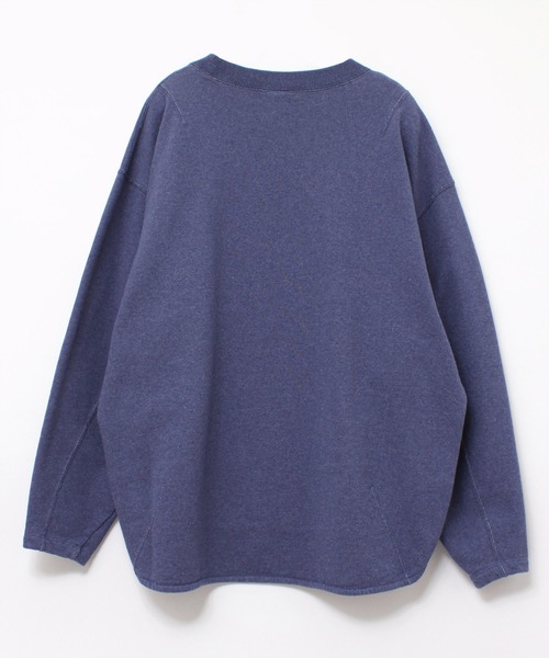 RNA-N（アールエヌエーエヌ）の「M1996 反毛オーガニック裏毛プルオーバー（スウェット・レディース・杢グレー/インディゴブルー/ブルー・MEDIUM）」の4枚目の写真