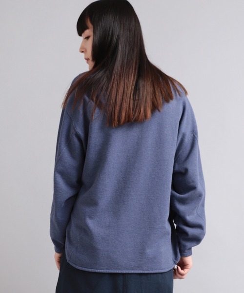 RNA-N（アールエヌエーエヌ）の「M1996 反毛オーガニック裏毛プルオーバー（スウェット・レディース・杢グレー/インディゴブルー/ブルー・MEDIUM）」の12枚目の写真