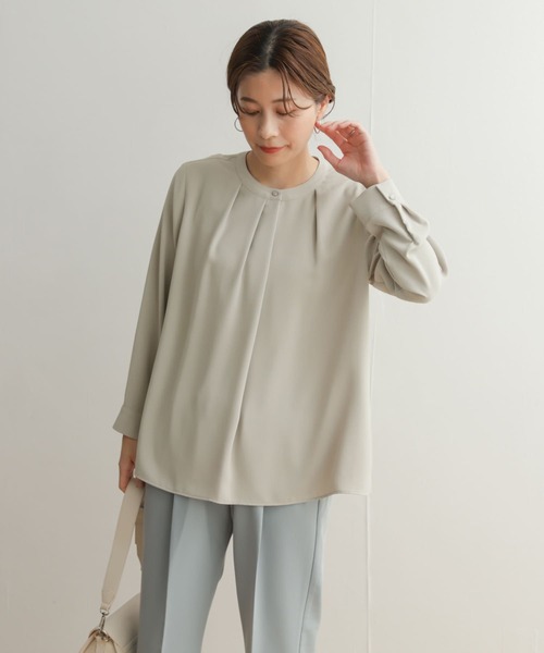URBAN RESEARCH DOORS(アーバンリサーチドアーズ)の「フロントアシメタックブラウス(シャツ/ブラウス・レディース・ライトグレー/ネイビー・MEDIUM)」の10枚目の写真