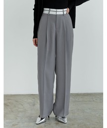 Re:EDIT | [2023S/S COLLECTION][低身長/高身長サイズ有]マーベルトウエストデザインタックパンツ(その他パンツ)
