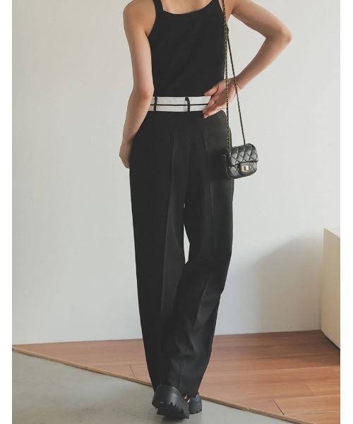 Re:EDIT（リエディ）の「[低身長/高身長サイズ有]マーベルトウエストデザインタックパンツ（その他パンツ・レディース・ブラック/ベージュ/グレー・MEDIUM/LARGE/SHORT/TALL/SMALL）」の20枚目の写真