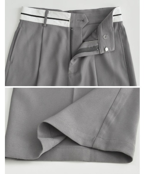 Re:EDIT（リエディ）の「[低身長/高身長サイズ有]マーベルトウエストデザインタックパンツ（その他パンツ・レディース・ブラック/ベージュ/グレー・MEDIUM/LARGE/SHORT/TALL/SMALL）」の10枚目の写真