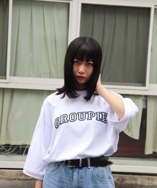 ADAM PATEK(アダムパテック)の「【ADAMPATEK/アダムパテック】groupie college Logo looose TビッグシルエットTシャツ(Tシャツ/カットソー・レディース・ホワイト/グレー/ブラック・1/2/3)」の18枚目の写真