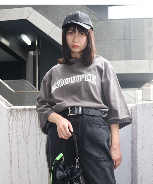 ADAM PATEK(アダムパテック)の「【ADAMPATEK/アダムパテック】groupie college Logo looose TビッグシルエットTシャツ(Tシャツ/カットソー・レディース・ホワイト/グレー/ブラック・1/2/3)」の22枚目の写真