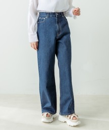 OLIVE des OLIVE | 脚長ワイドデニムパンツ(デニムパンツ)