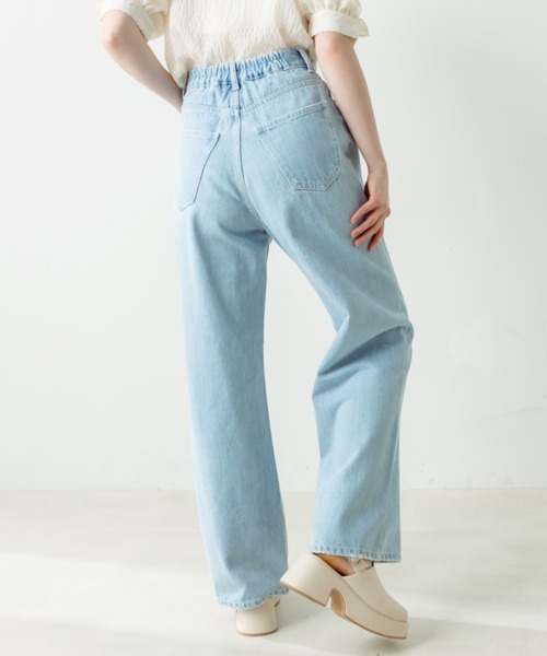 OLIVE des OLIVE(オリーブデオリーブ)の「脚長ワイドデニムパンツ(デニムパンツ・レディース・ブルー/サックスブルー・FREE)」の9枚目の写真