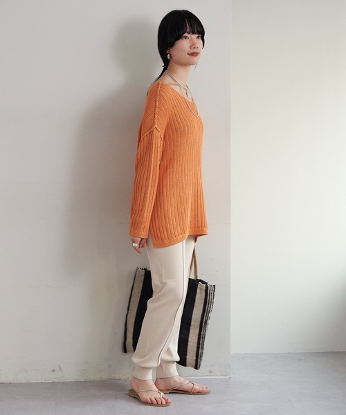 SHENERY（シーナリー）の「ニットジョガーパンツ（その他パンツ・レディース・ライトグレー/アイボリー・FREE）」の15枚目の写真