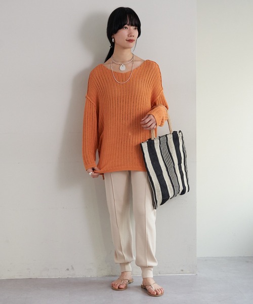 SHENERY（シーナリー）の「ニットジョガーパンツ（その他パンツ・レディース・ライトグレー/アイボリー・FREE）」の3枚目の写真