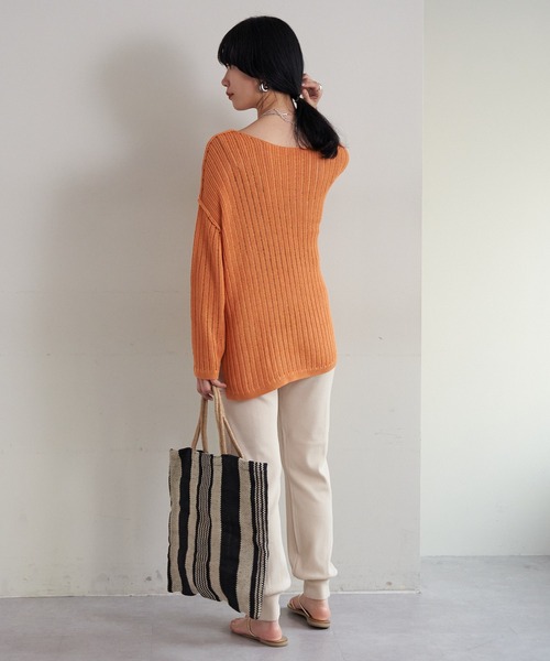 SHENERY（シーナリー）の「ニットジョガーパンツ（その他パンツ・レディース・ライトグレー/アイボリー・FREE）」の10枚目の写真