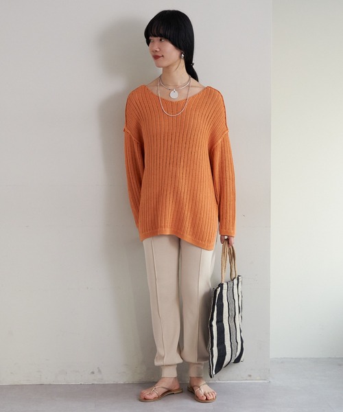 SHENERY（シーナリー）の「ニットジョガーパンツ（その他パンツ・レディース・ライトグレー/アイボリー・FREE）」の9枚目の写真