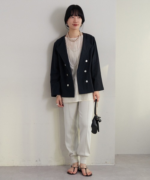 SHENERY（シーナリー）の「ニットジョガーパンツ（その他パンツ・レディース・ライトグレー/アイボリー・FREE）」の22枚目の写真