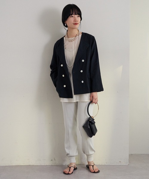 SHENERY（シーナリー）の「ニットジョガーパンツ（その他パンツ・レディース・ライトグレー/アイボリー・FREE）」の17枚目の写真