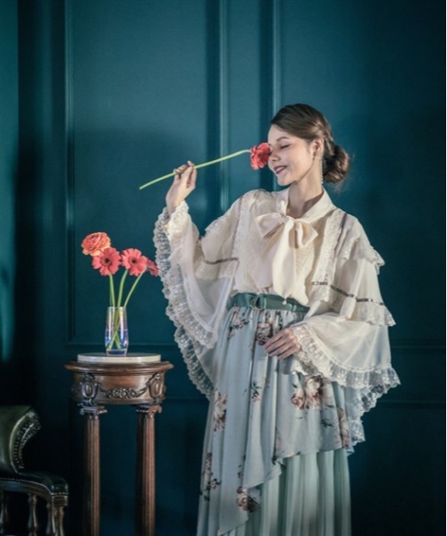 axesfemme揚柳シフォンレースショール axes femme（アクシーズファム）の「楊柳シフォンレースショール